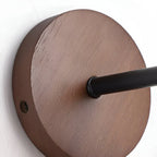Organic Modern Cone Travertine Wall Sconce Wood Backplate - Image 16