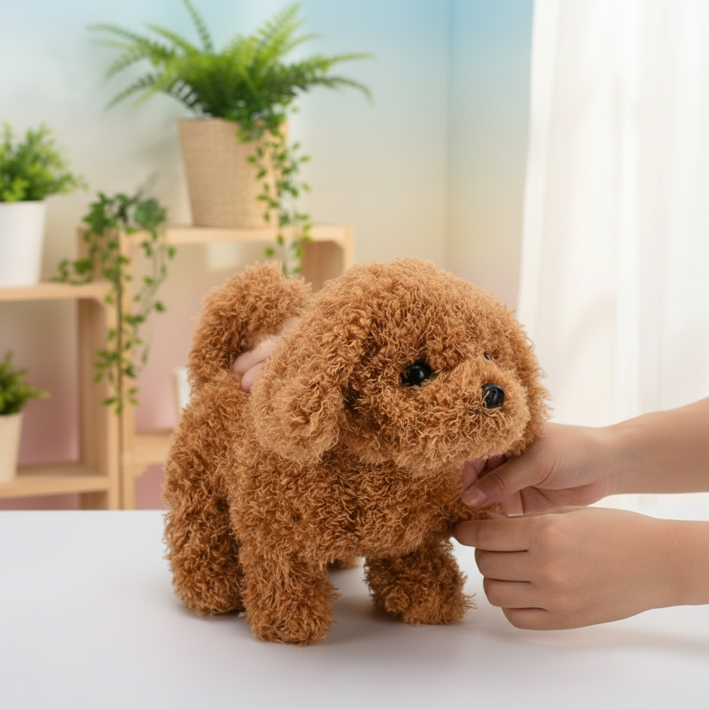 Interactive Puppy Toy Walking Barking Realistic Plush Dog