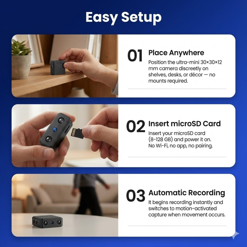 Mini HD Security Camera with Night Vision