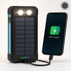 Outdoor Solar Power Bank Compact Fast-Charge Dual USB Device