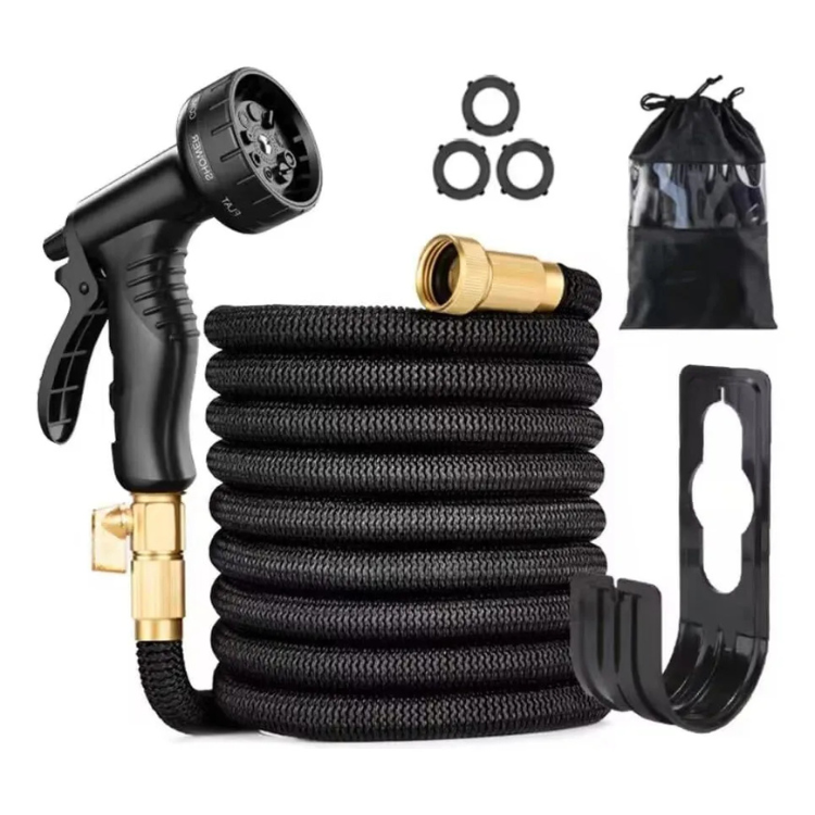 Expandable Garden Hose with 8‑Function Spray Nozzle
