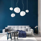EdelSchein: Weiße Kieselstein Pendelleuchte – Milchglas Design für Esszimmer & Wohnzimmer - Image 8