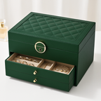Compact Jewellery Organiser Box with Tiered Storage