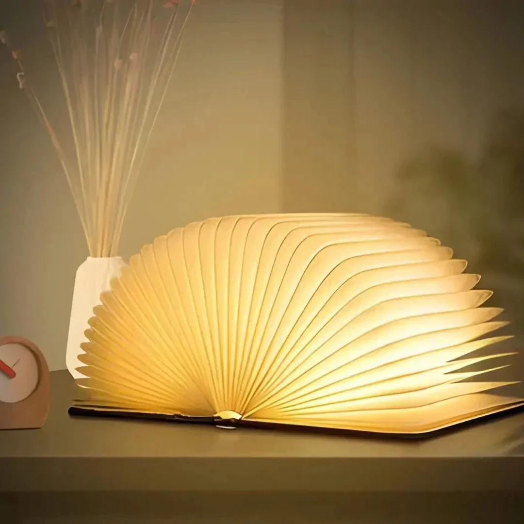 Book-Shaped LED Table Lamp Touch-Control Ambient Light