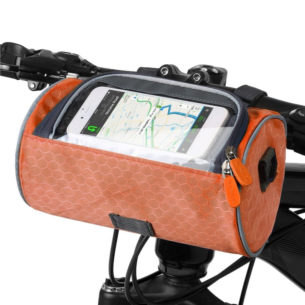 Bicycle Handlebar Phone Storage Bag Secure On-Bike Access