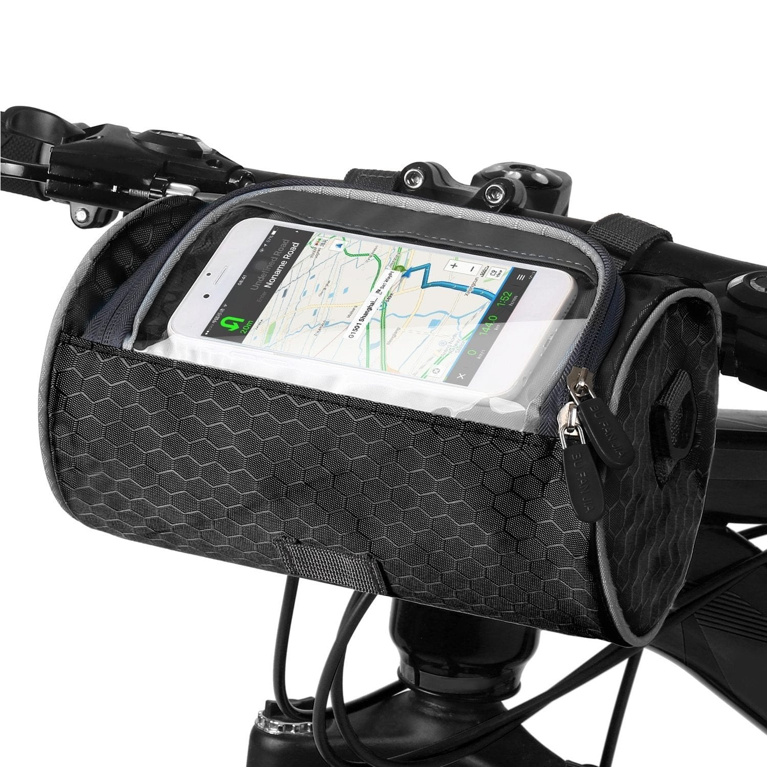 Bicycle Handlebar Phone Storage Bag Secure On-Bike Access