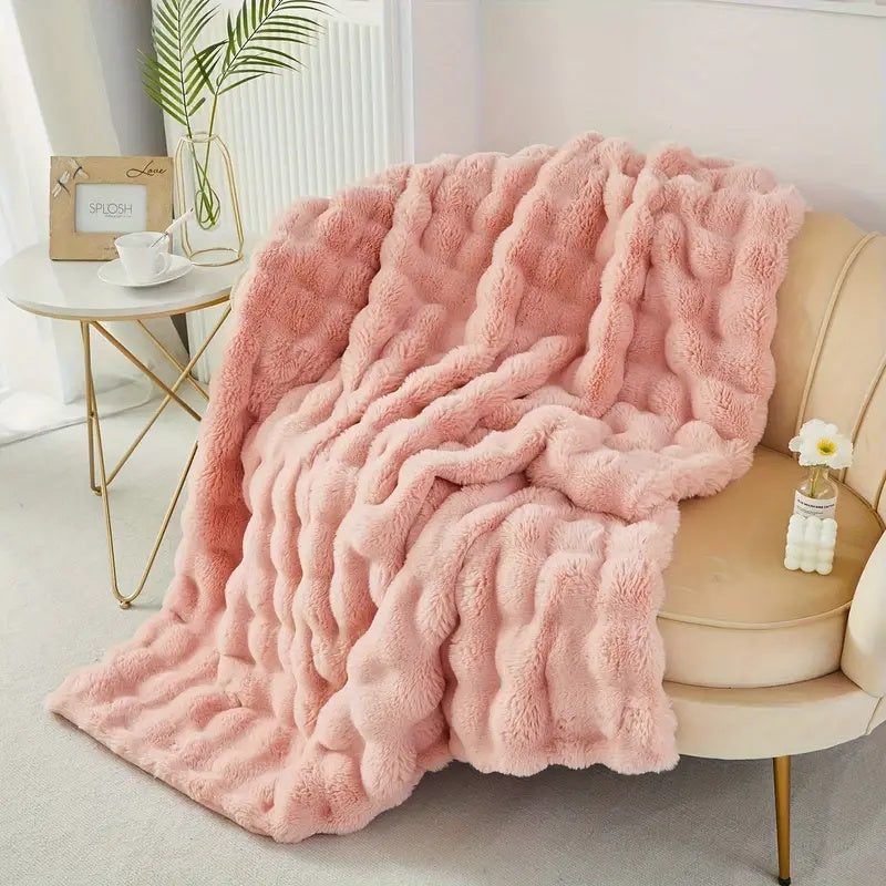FauxHare: Flauschige Kunstfell Kuscheldecke – Weiche Felloptik Wohndecke für Sofa & Bett - Image 7