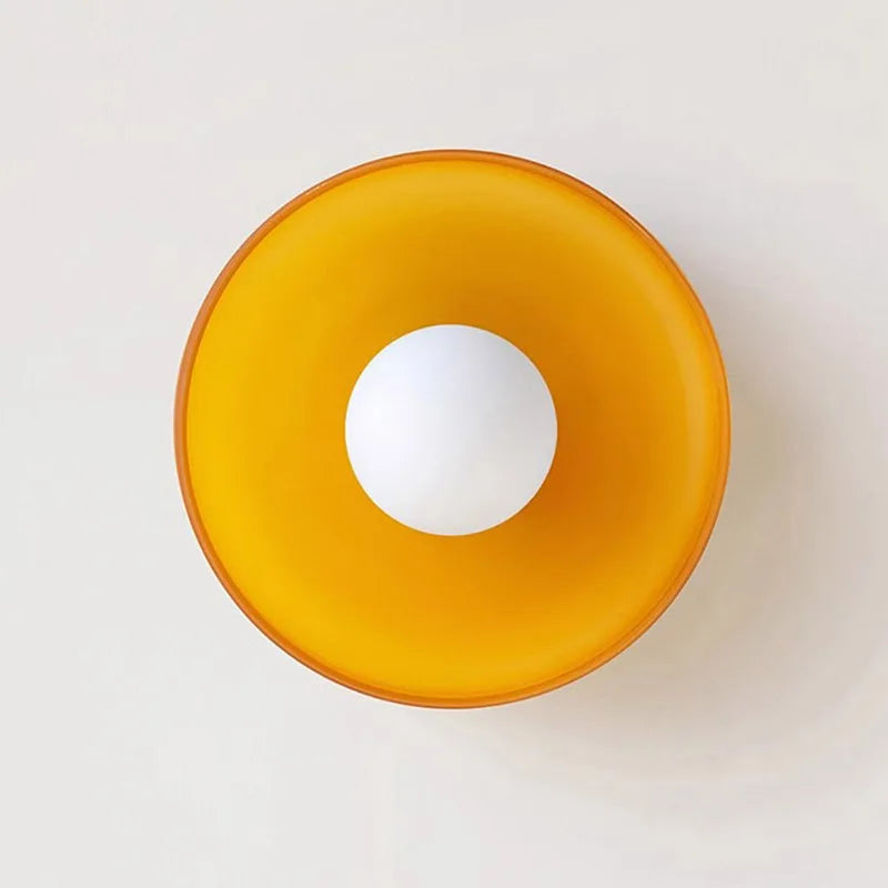 FjordLumen: Glas Deckenleuchte – Schlichtes Skandinavisches Design & Sanftes LED Licht