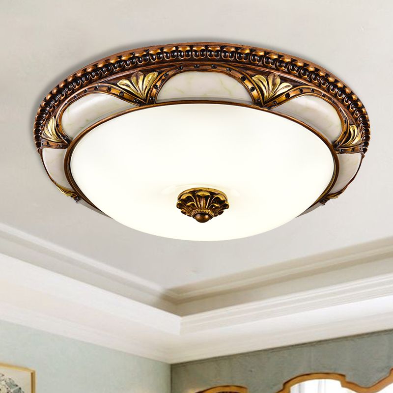 Florentia: Runde Vintage LED-Deckenleuchte aus Messing & Glas – für Flur & Schlafzimmer - Image 3