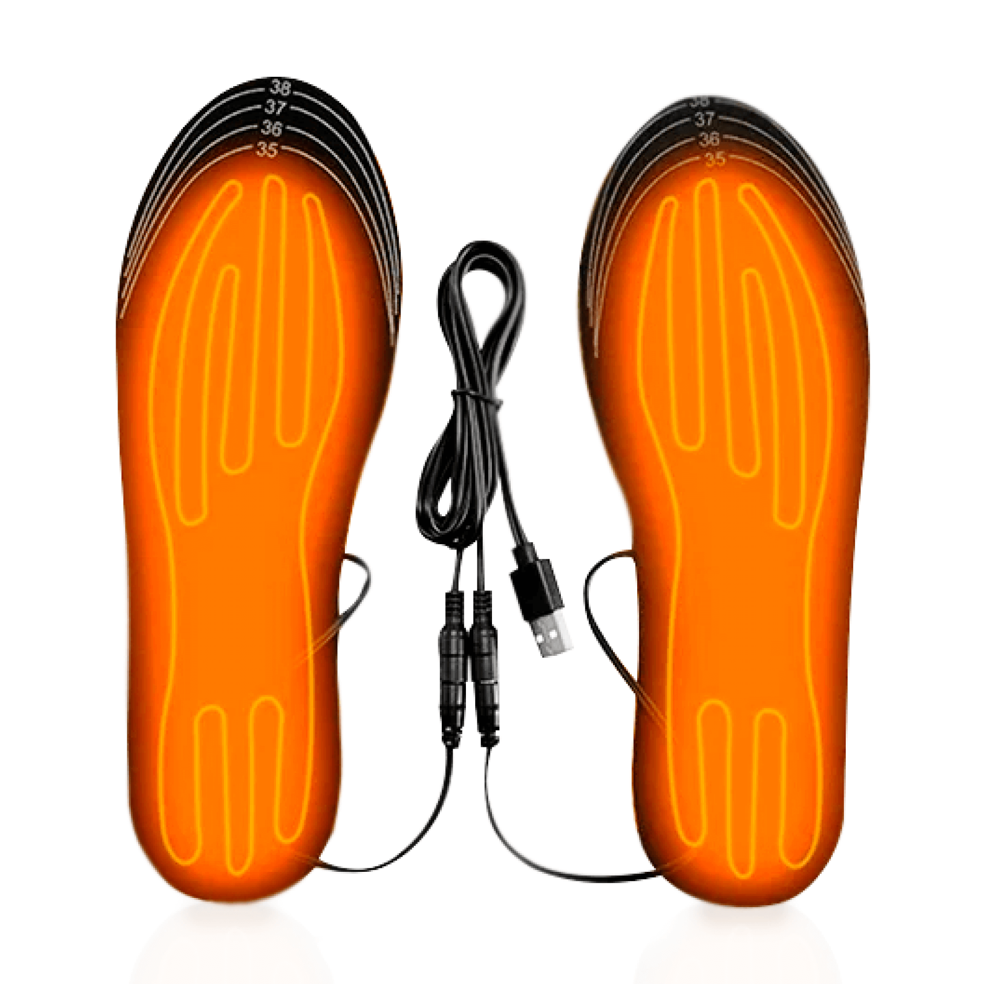 Portable Heated Insoles USB Rechargeable & Breathable Design