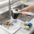 Cordless Electric Spin Scrubber with 2 Speeds & Battery Display, 6 Head Cleaning Brush for Bathroom, Sink & Window - Image 2