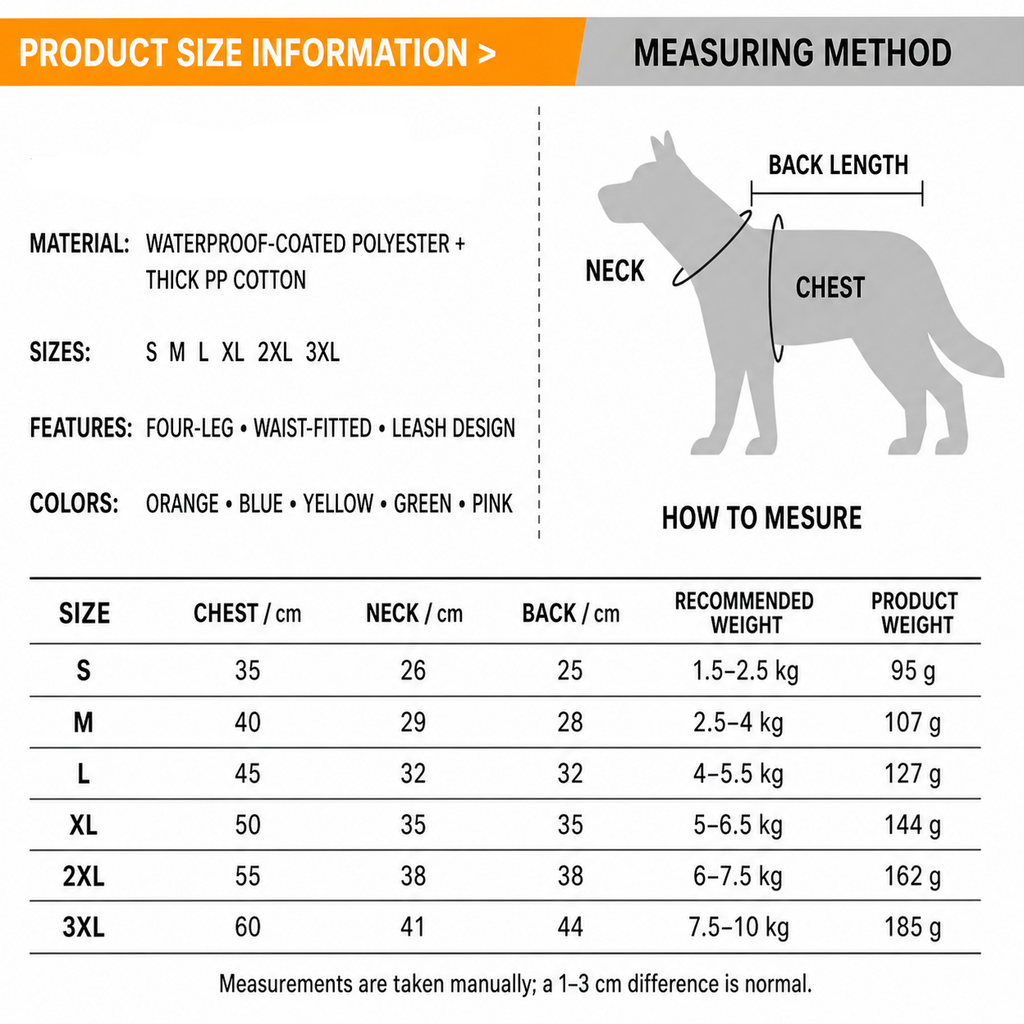 Dog Winter Coat Harness Full Body Fleece Lined Windproof Snowsuit