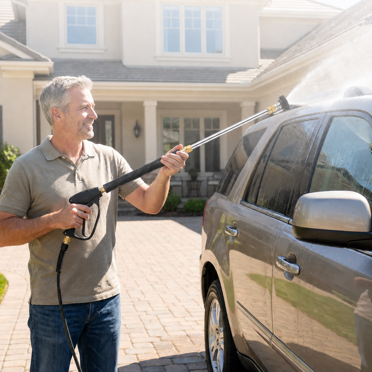 Hydro Jet Power Washer Wand High Pressure Metal Sprayer with 3 Nozzles