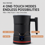 Electric Milk Frother Steamer Stainless Steel Hot Cold Foam Maker