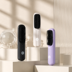 Cordless Hair Straightener Brush Portable Negative Ion Ceramic Hot Comb