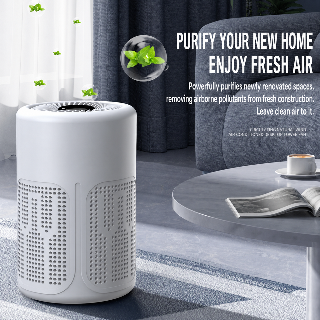 Compact Air Purifier Allergies Pet Hair Dust Quiet Bedroom Home