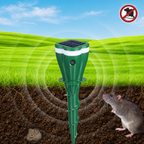Solar Mole Repellent Stakes Waterproof Sonic Vole Gopher Deterrent Yard