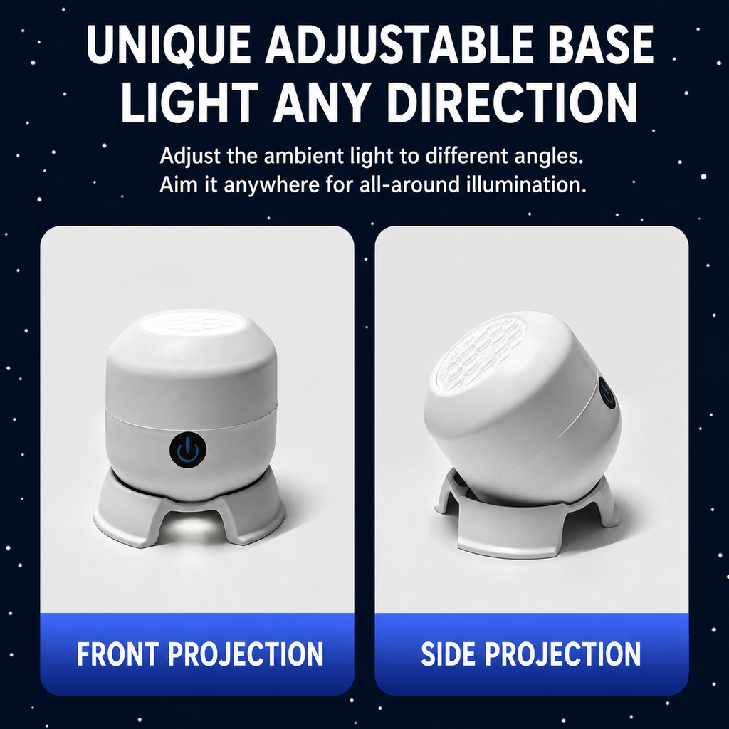 Ocean Wave LED Projector Light Rotating Night Light Bedroom Ceiling Mood Lamp