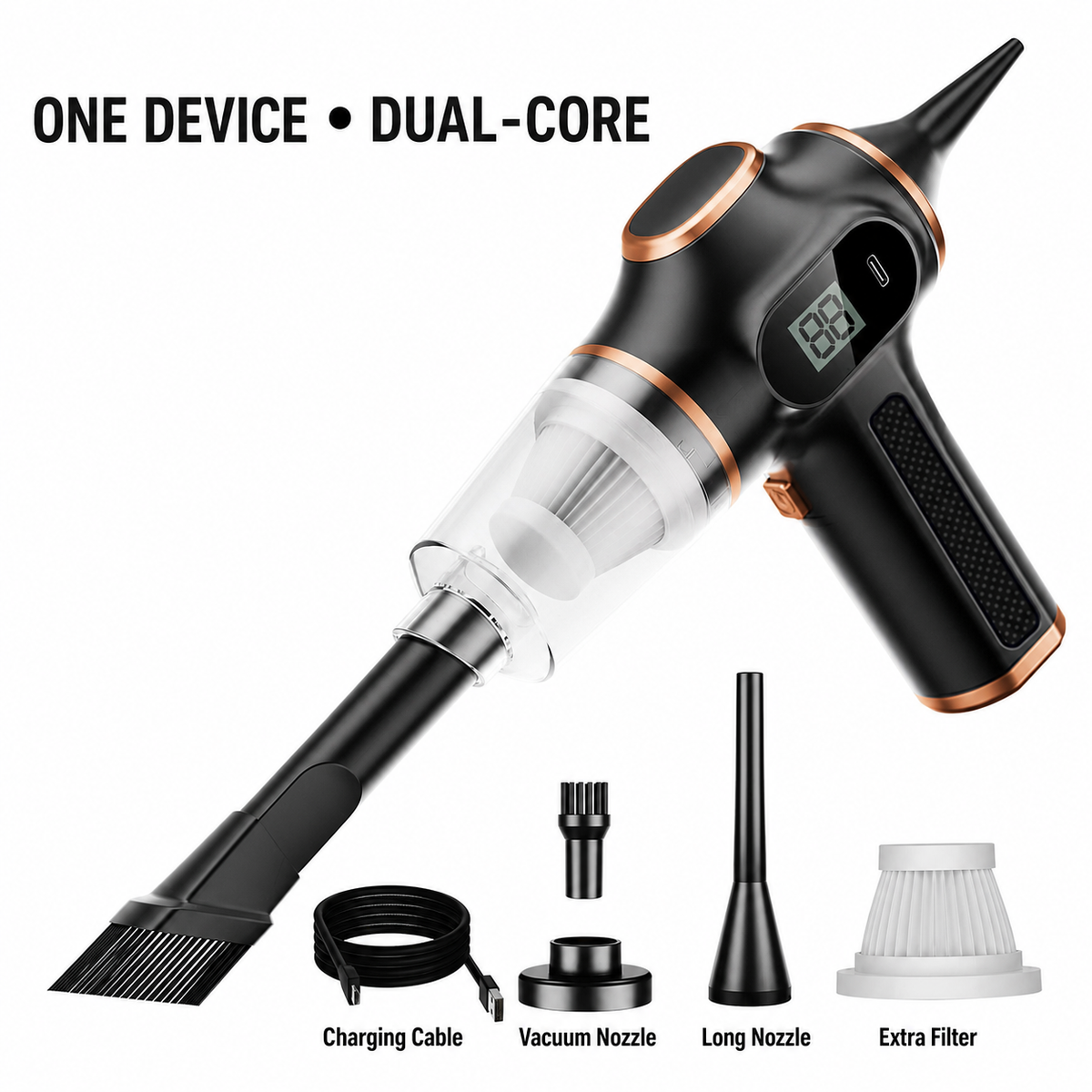Cordless Car Vacuum Cleaner Handheld Strong Suction Rechargeable 4 in 1 Portable