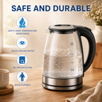 2.0L Electric Glass Kettle with LED Illumination