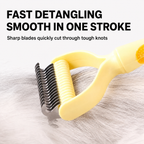 Dog Deshedding Tool Dual Sided Undercoat Dematting Rake Cats