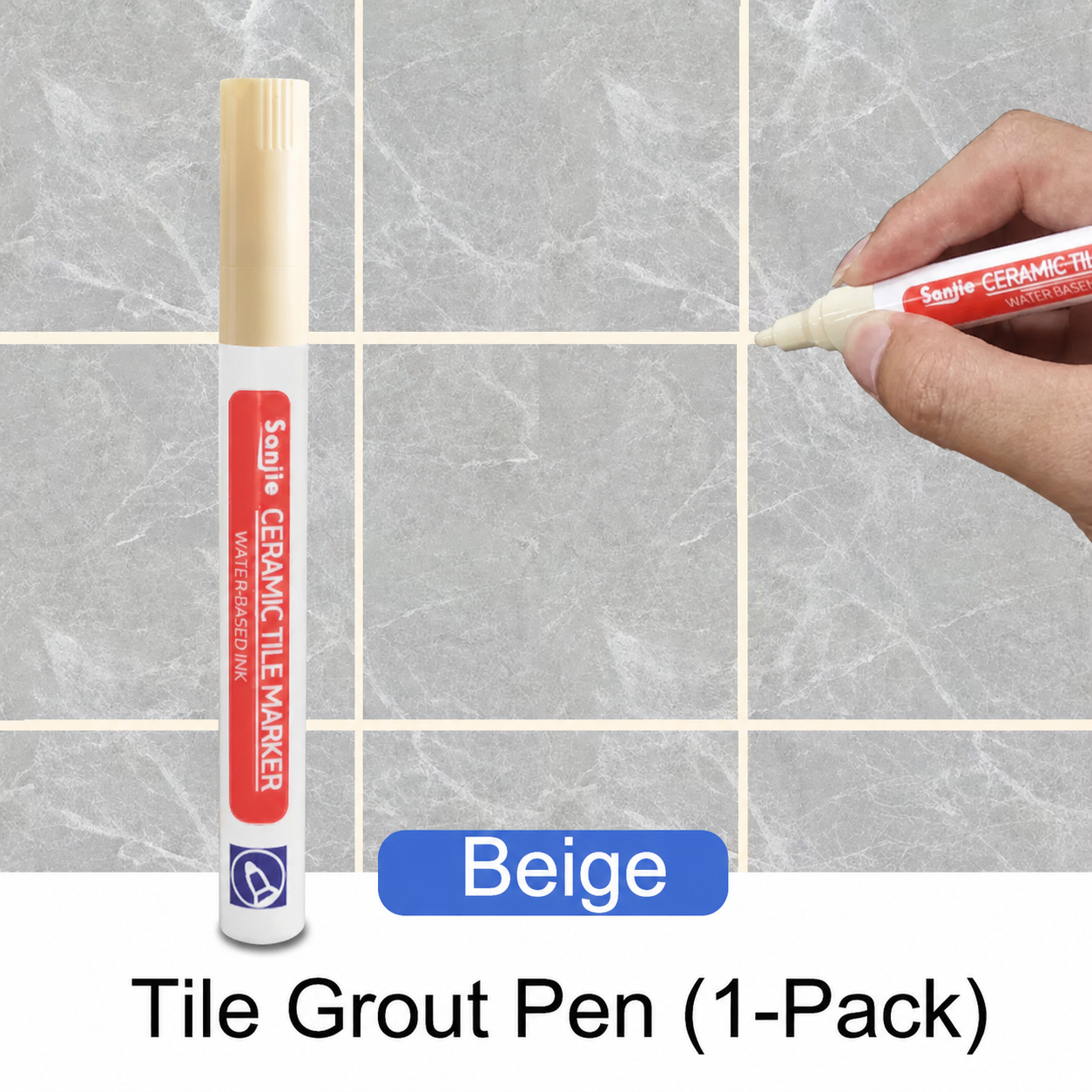 Waterproof Grout Pen White Mold Resistant Tile Marker Restorer
