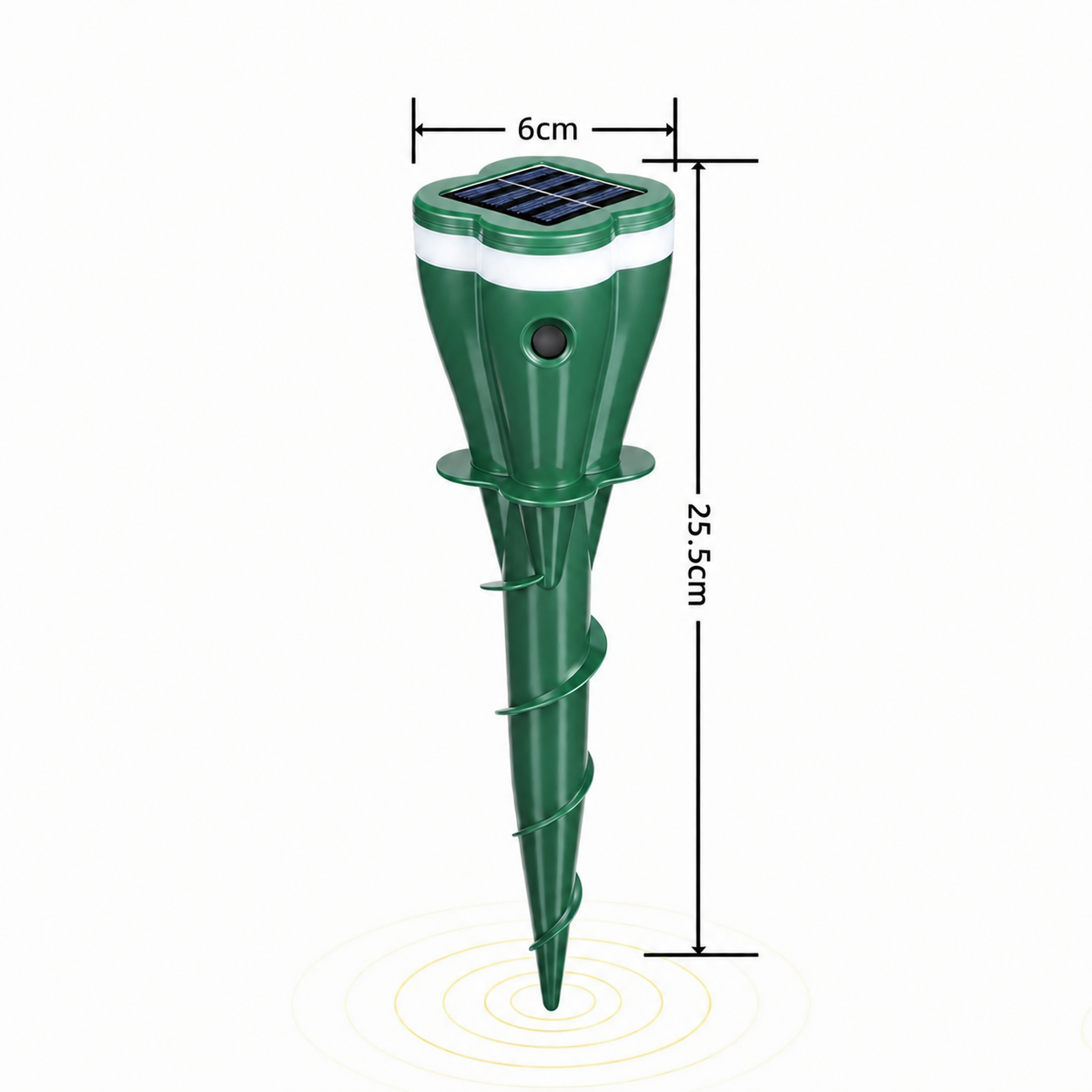 Solar Mole Repellent Stakes Waterproof Sonic Vole Gopher Deterrent Yard