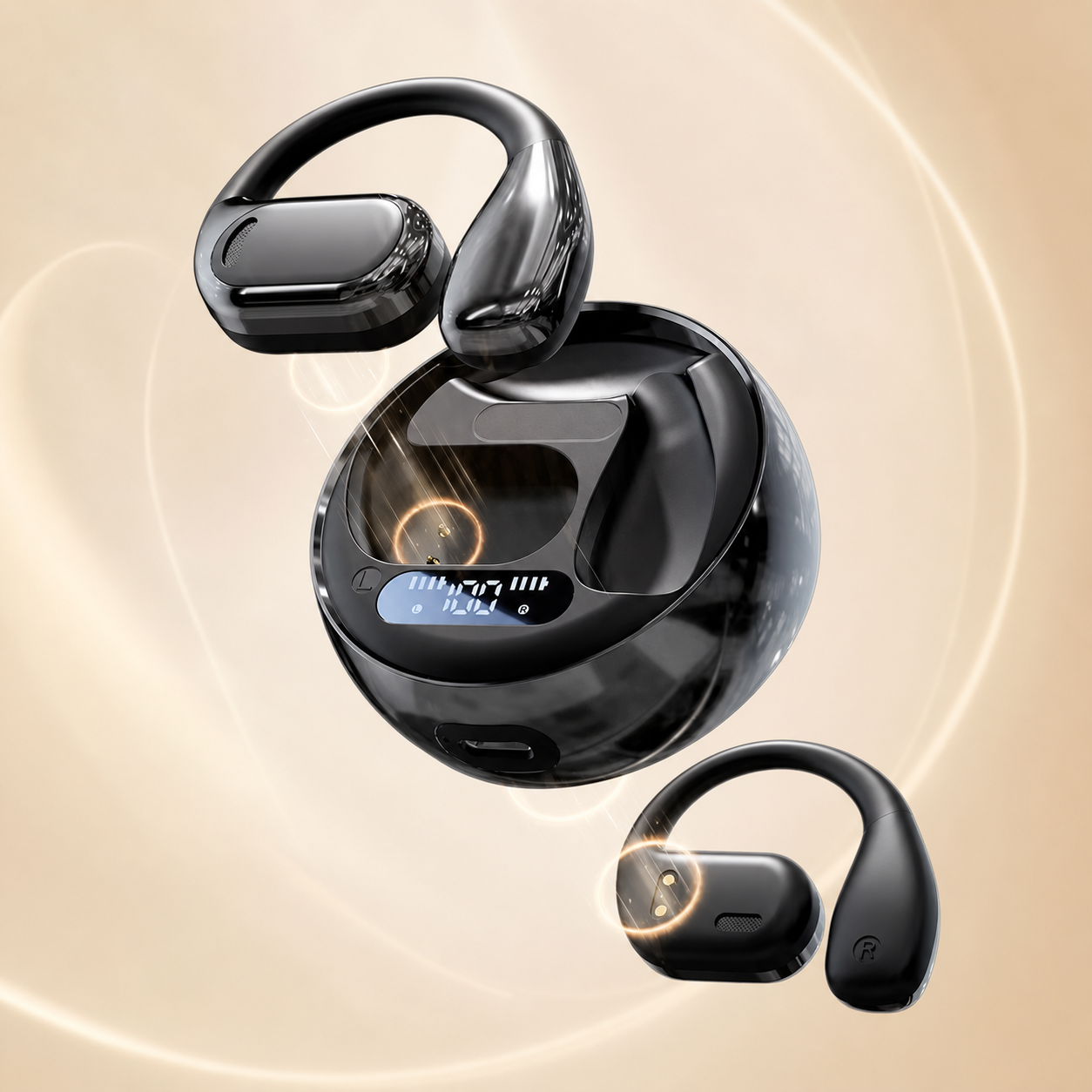 Open-Ear Wireless Earbuds Air Conduction Running Workout Ear Hook