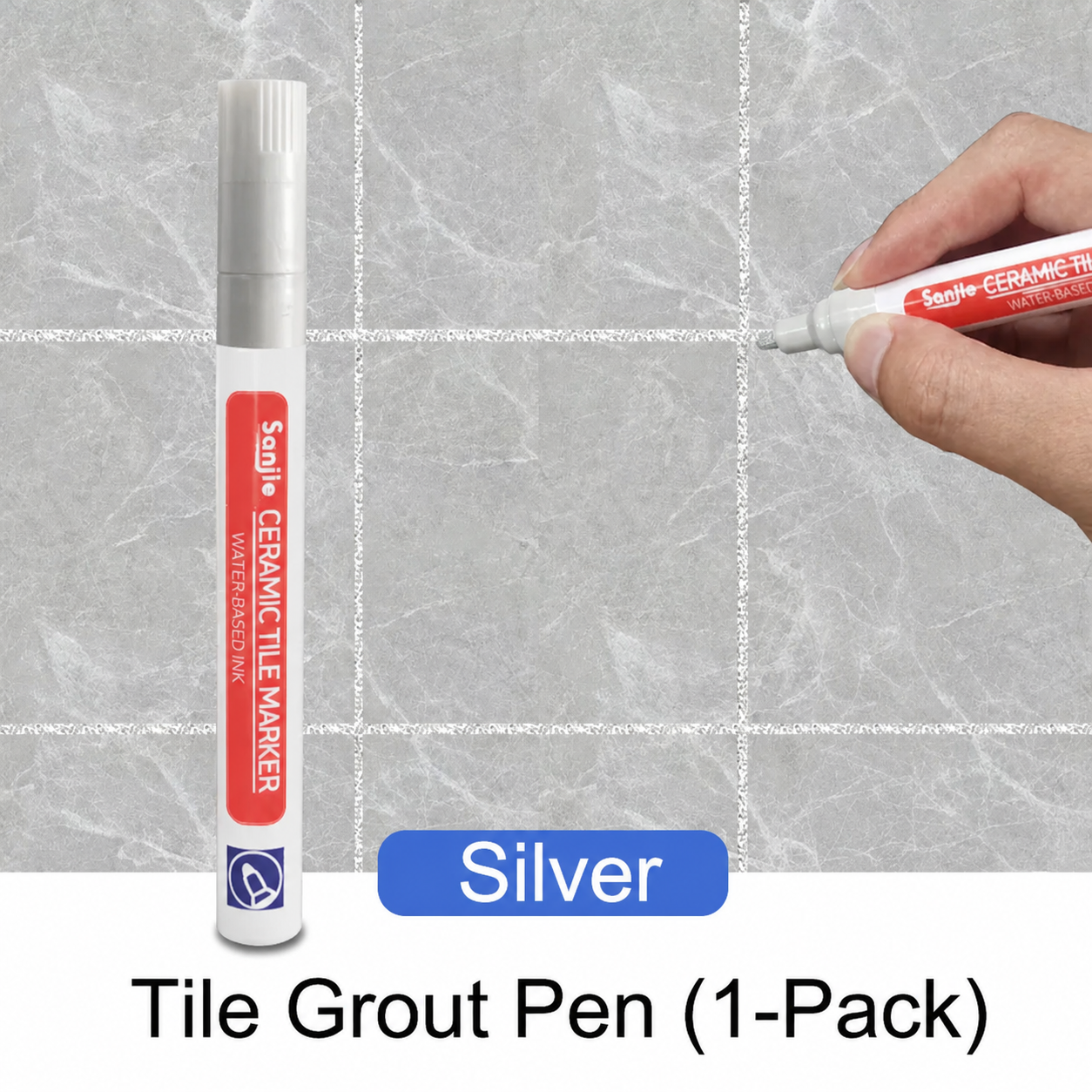 Waterproof Grout Pen White Mold Resistant Tile Marker Restorer
