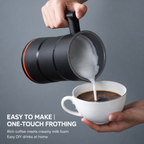 Electric Milk Frother Steamer Stainless Steel Hot Cold Foam Maker