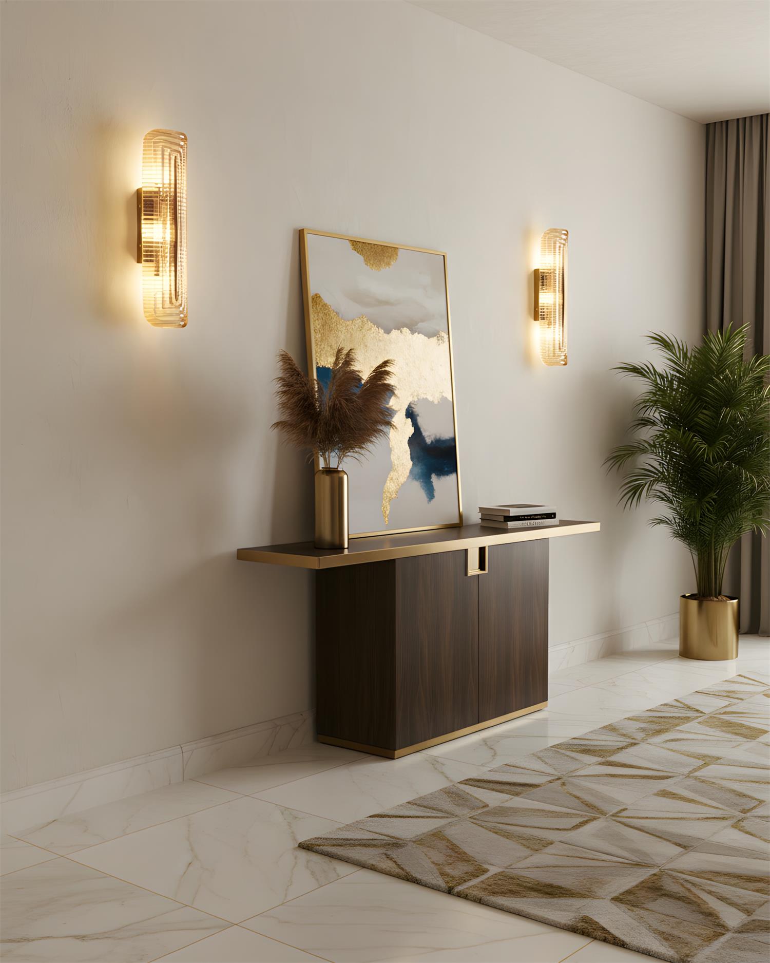 Luxury Wall Lights with Textured Glass Design