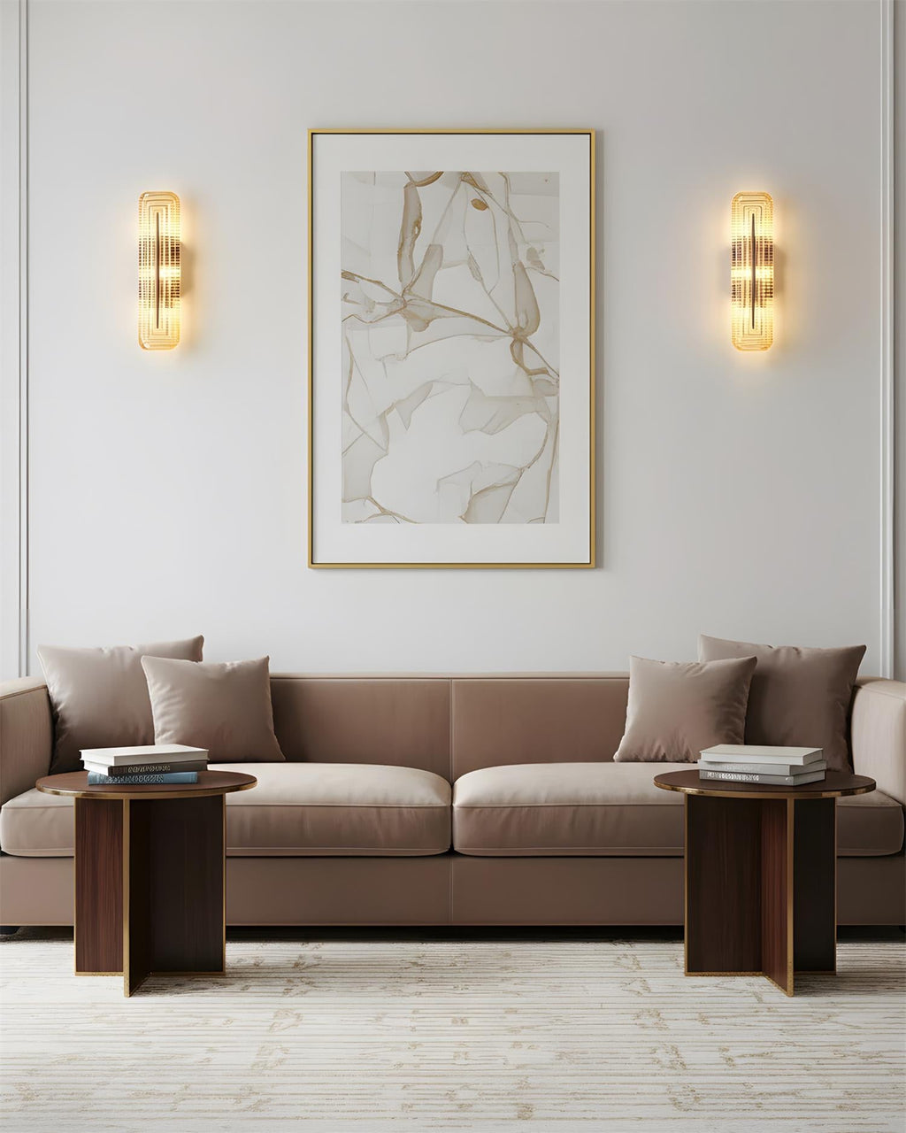Luxury Wall Lights with Textured Glass Design