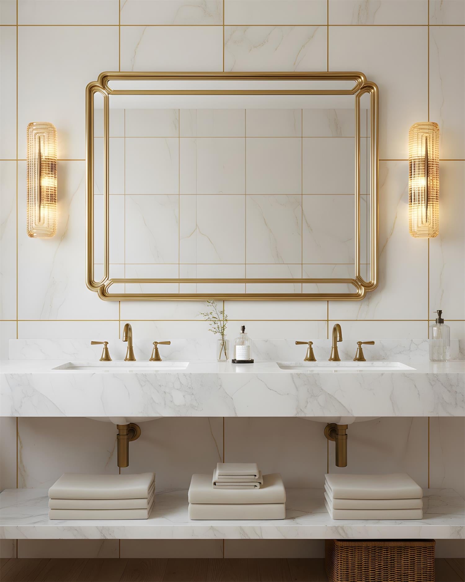Luxury Wall Lights with Textured Glass Design
