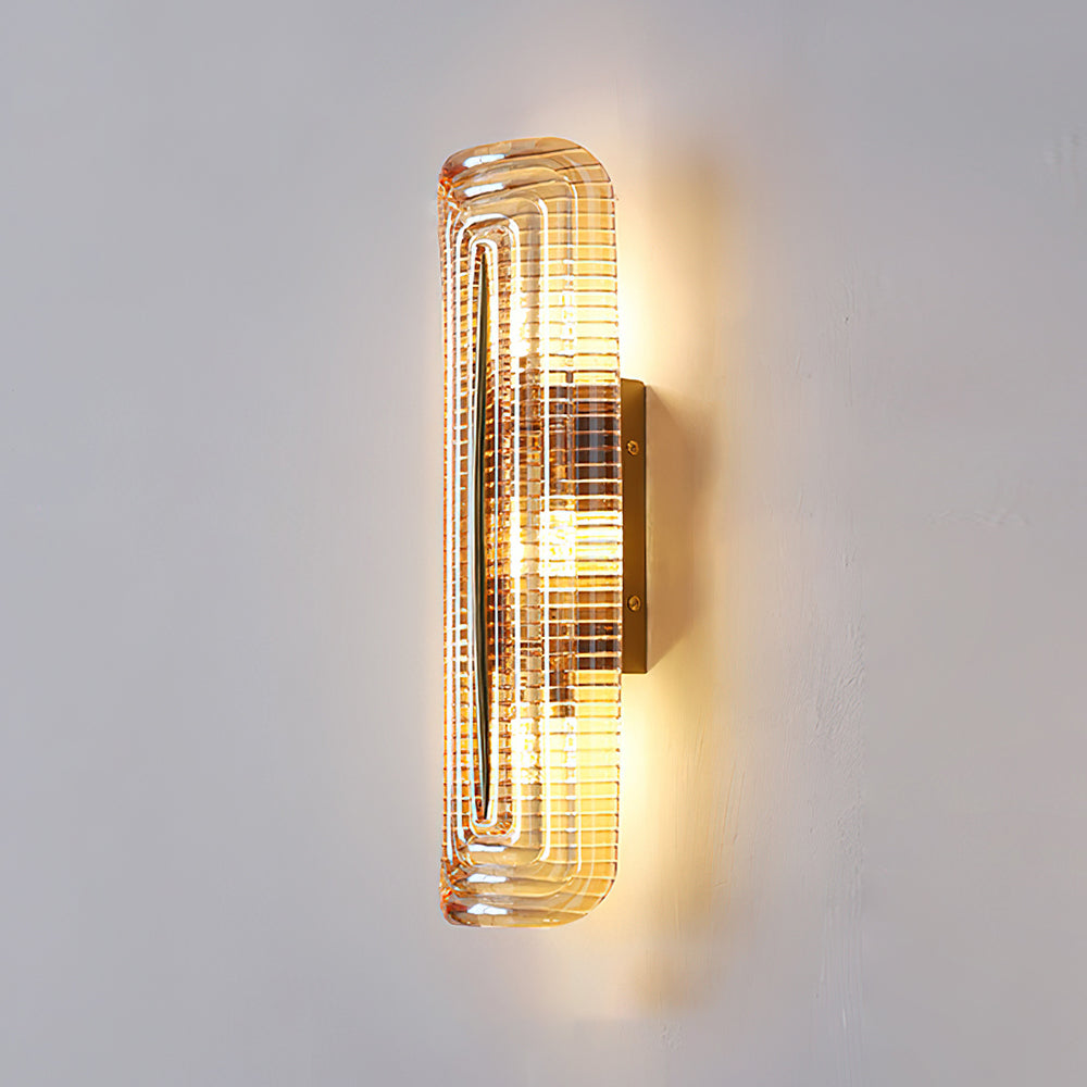 Luxury Wall Lights with Textured Glass Design