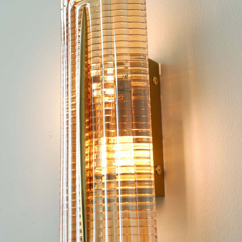 Luxury Wall Lights with Textured Glass Design