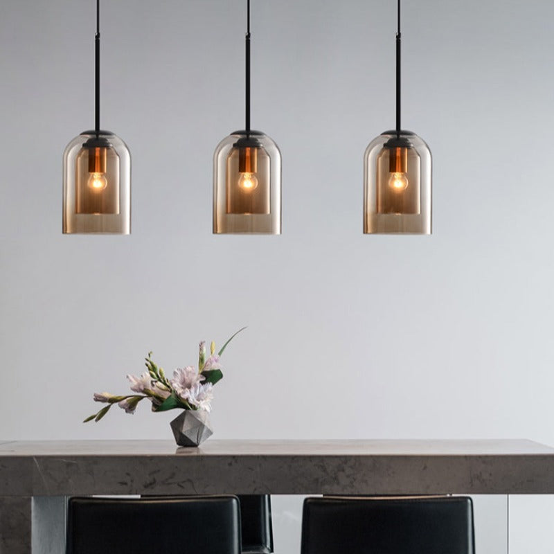 GlasLume: Mid-Century Pendelleuchte mit Doppelglas – Designer Hängelampe für Esszimmer & Wohnzimmer - Image 5