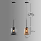 GlasLume: Mid-Century Pendelleuchte mit Doppelglas – Designer Hängelampe für Esszimmer & Wohnzimmer - Image 9