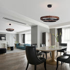 Modern Dual Ring LED Chandelier for Indoor Ceiling Lighting