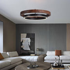 Modern Dual Ring LED Chandelier for Indoor Ceiling Lighting
