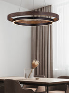 Modern Dual Ring LED Chandelier for Indoor Ceiling Lighting