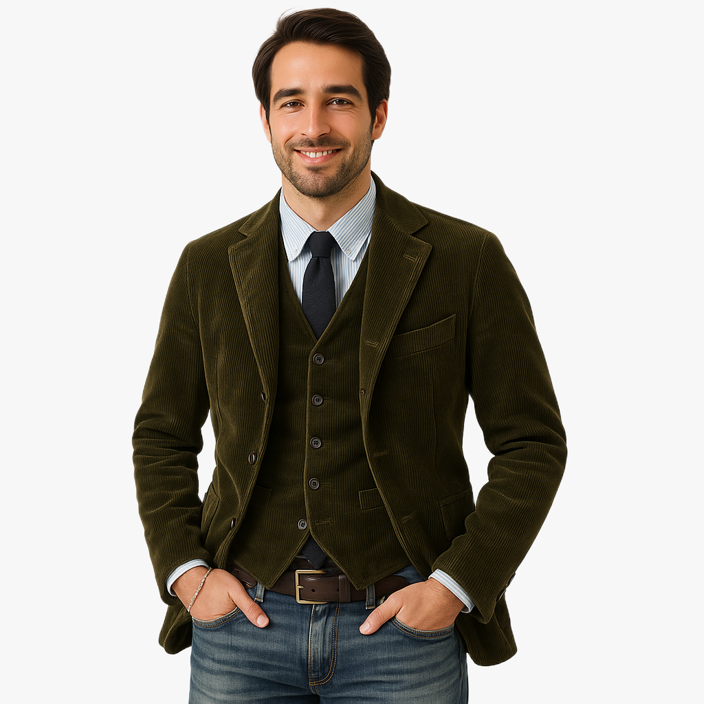 Vintage Inspired Slim Fit Men's Blazer