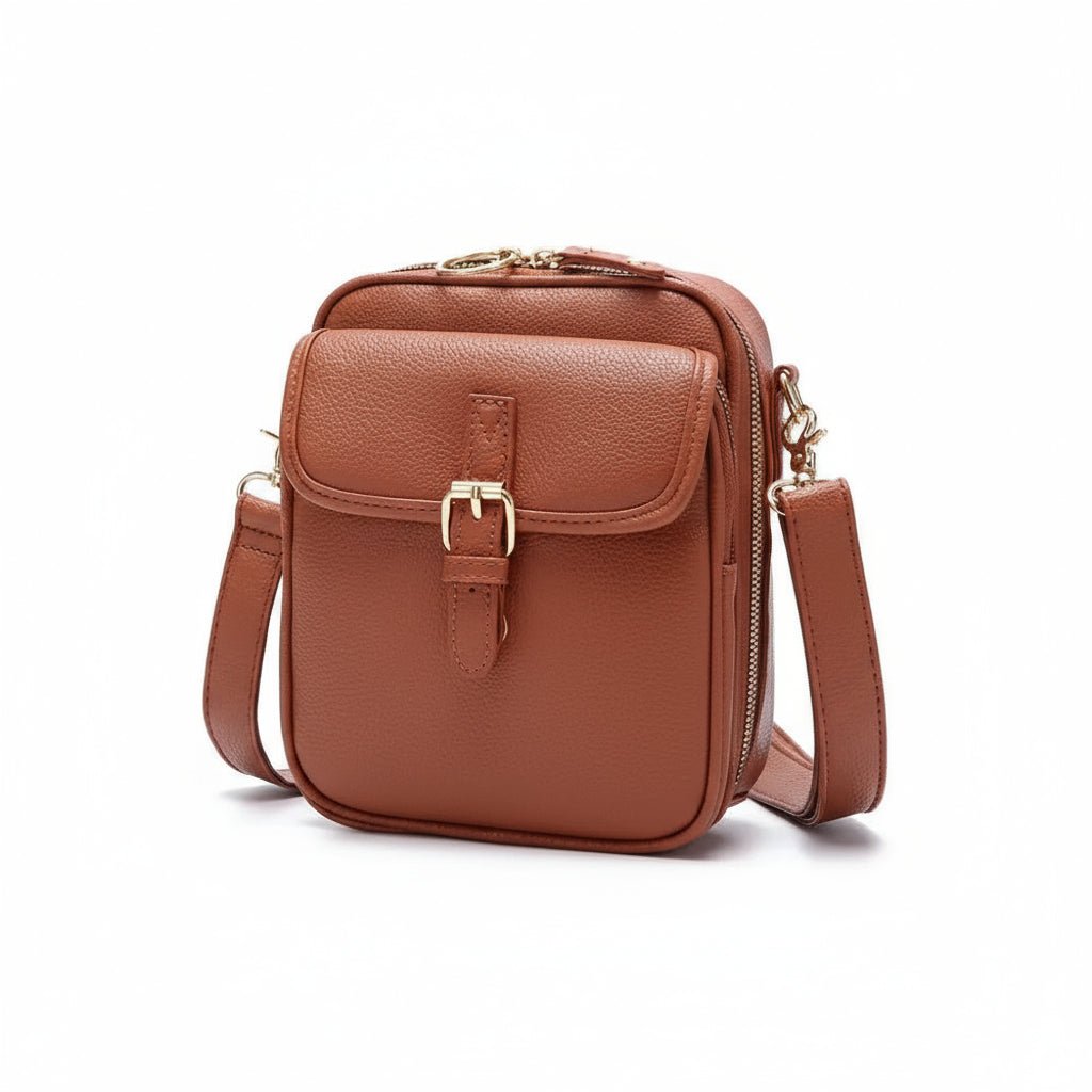 Square Leather Crossbody Bag Anti Theft - Image 2