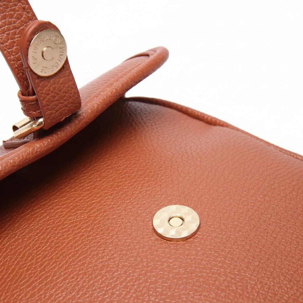 Square Leather Crossbody Bag Anti Theft - Image 5