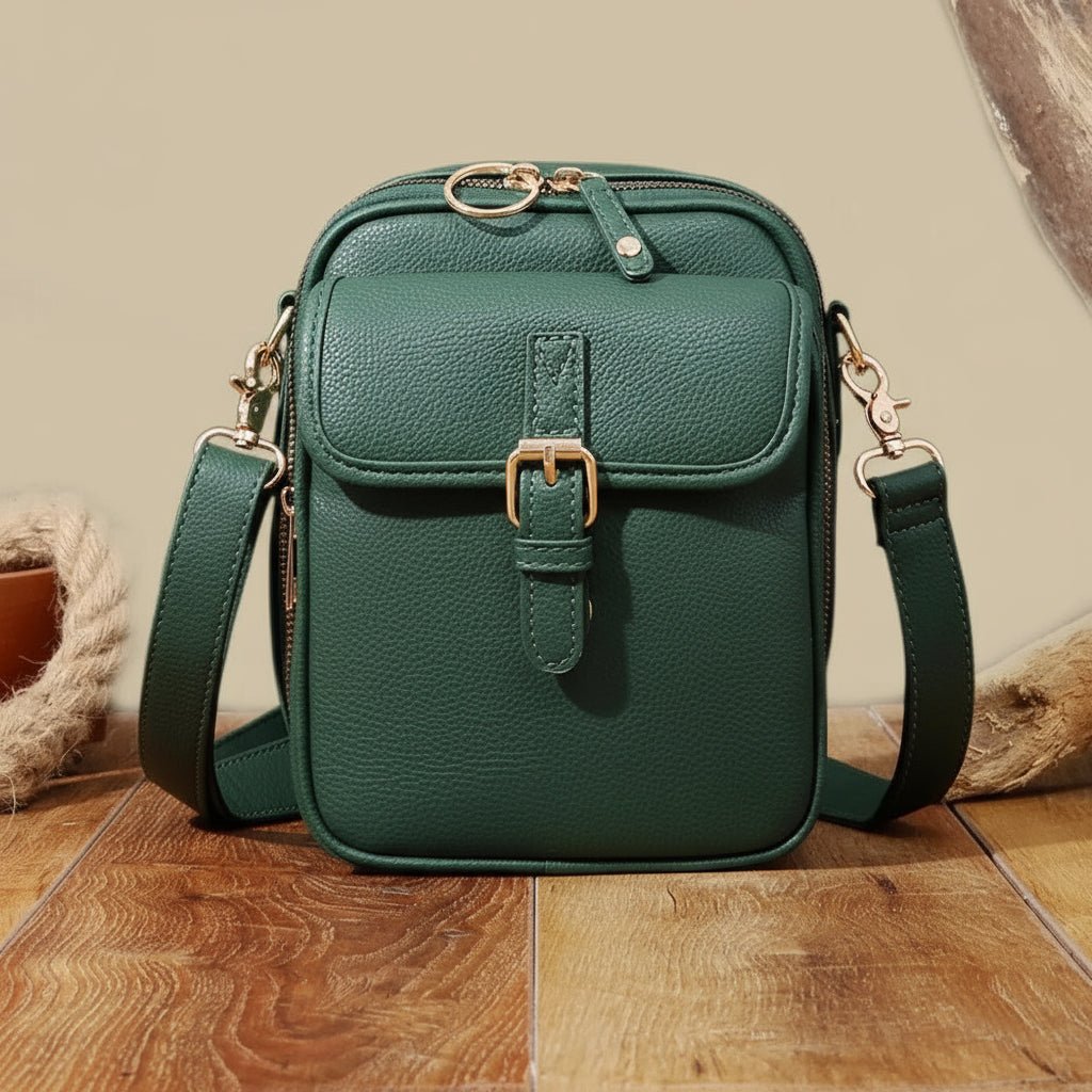 Square Leather Crossbody Bag Anti Theft - Image 8