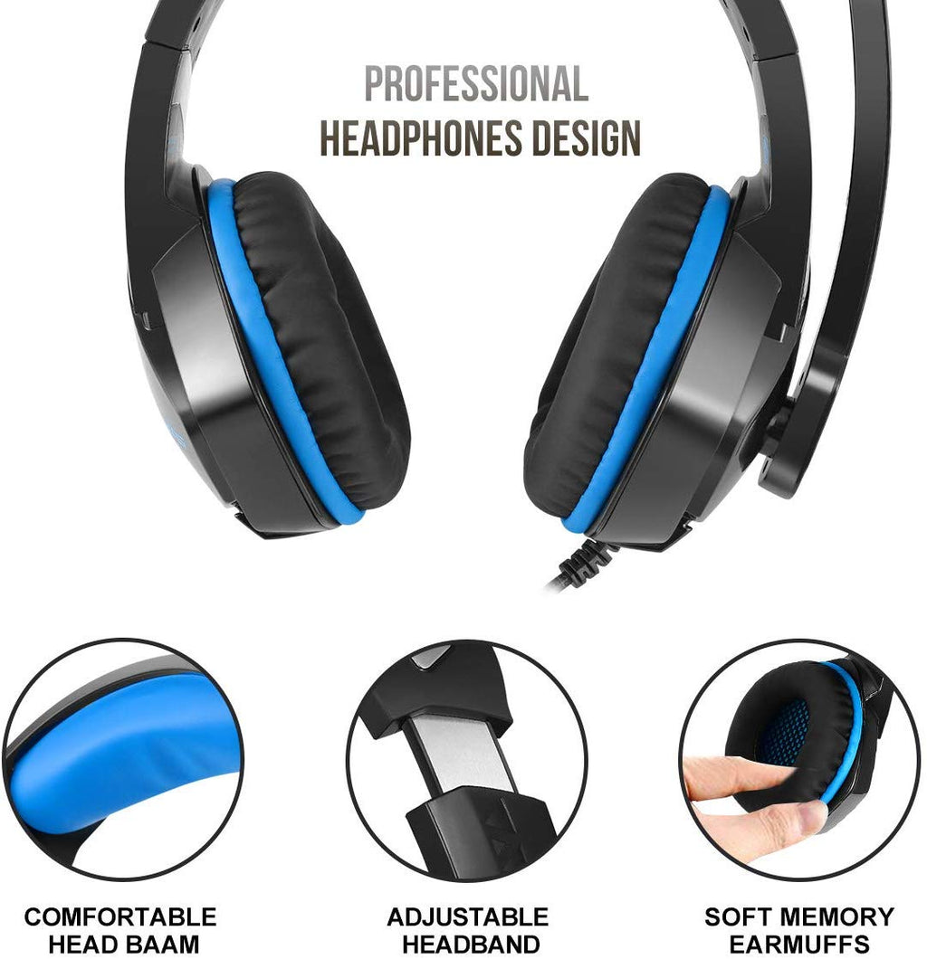 Surround Sound Gaming Headphones with Noise‑Isolating Mic