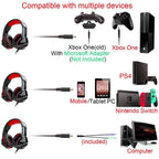 Surround Sound Gaming Headphones with Noise‑Isolating Mic