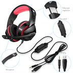 Surround Sound Gaming Headphones with Noise‑Isolating Mic
