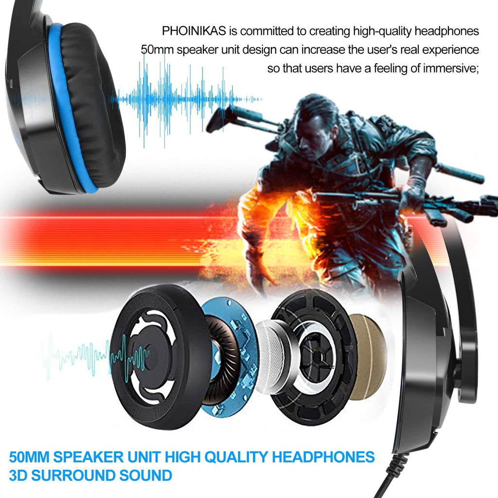 Surround Sound Gaming Headphones with Noise‑Isolating Mic