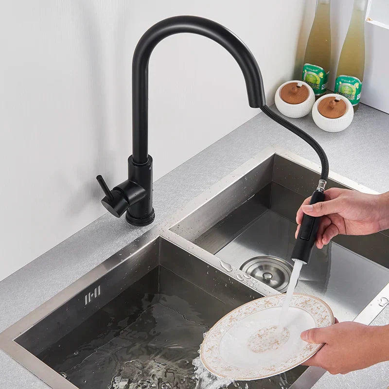 Touch Control Kitchen Tap Pull-Out Spout for Easy Use