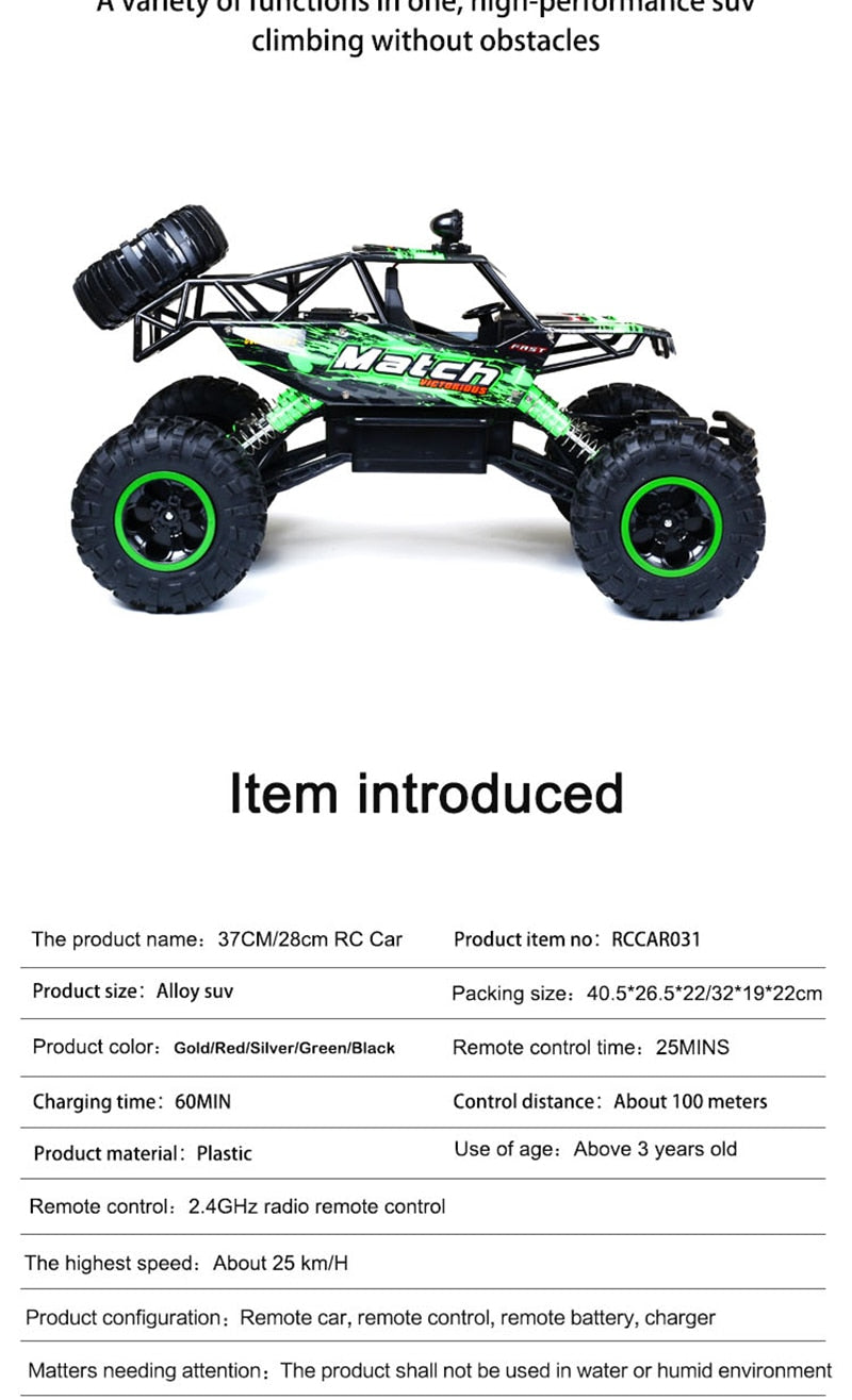 Durable RC Monster Truck with Shockproof Suspension